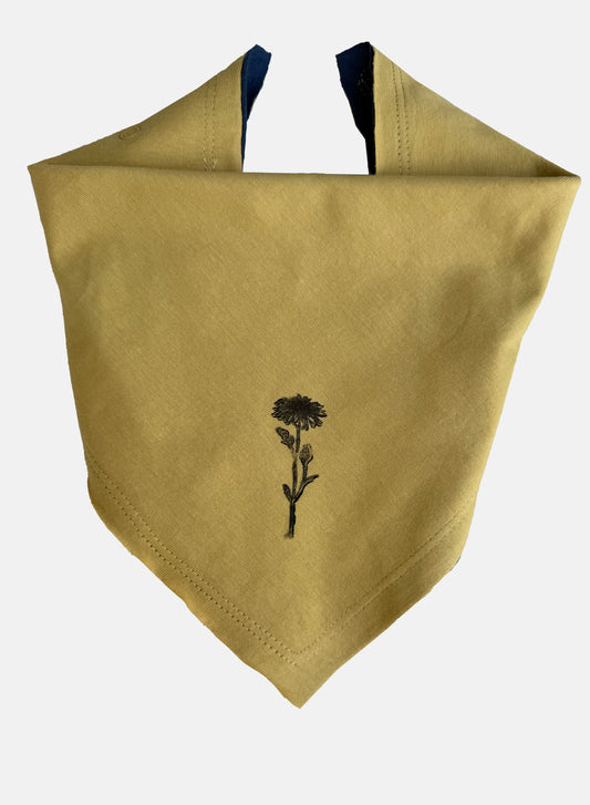 Hand-Stamped Organic Cotton Reversible Bibs