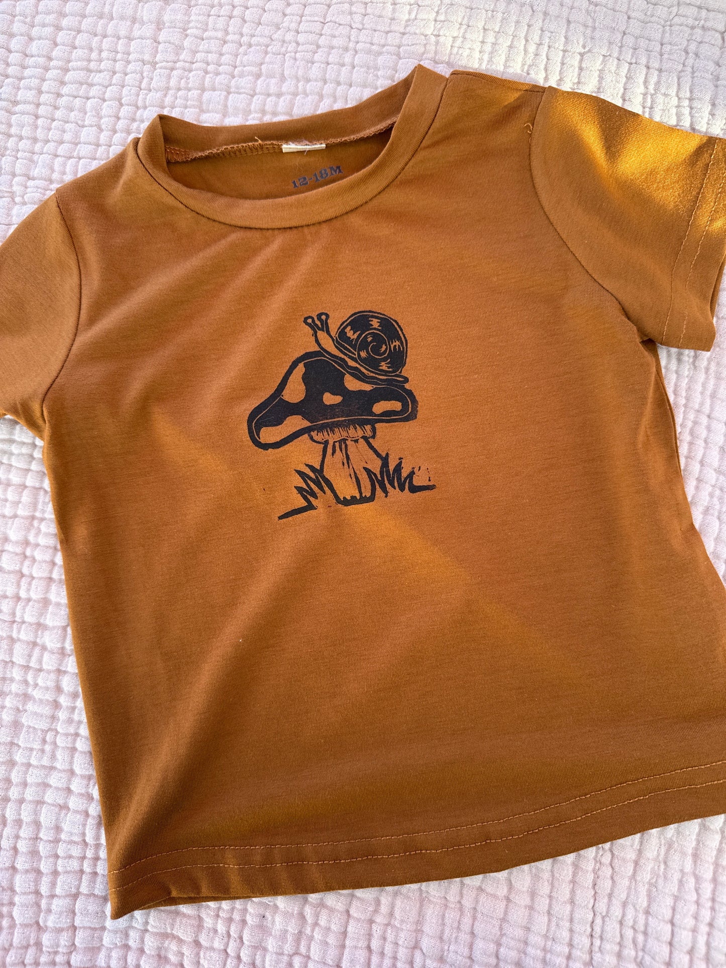 Mushroom Snail Toddler Tee