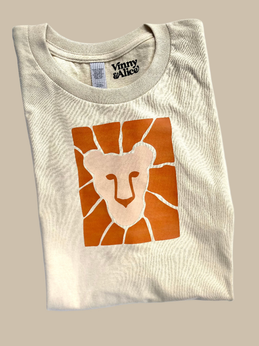 Adult tshirt with lion illustration. Proceeds are donated to benefit NICU facilities and families. 